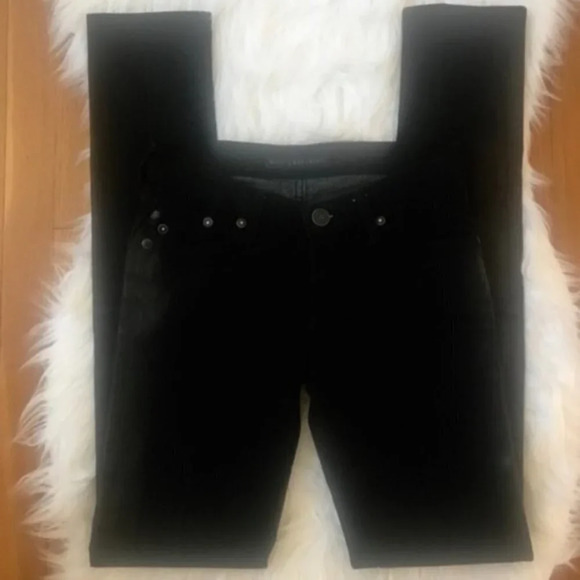 Rock & Republic Side Coated Black Skinny Jeans 25 - Picture 2 of 6